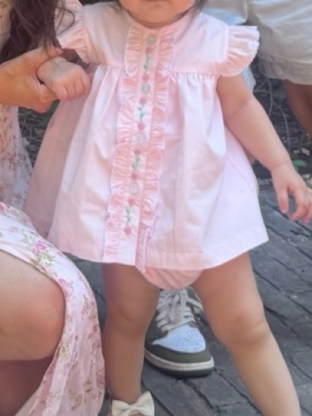 Pink Ruffle Baby Dress & Bloomers Set - Picture 4 of 4